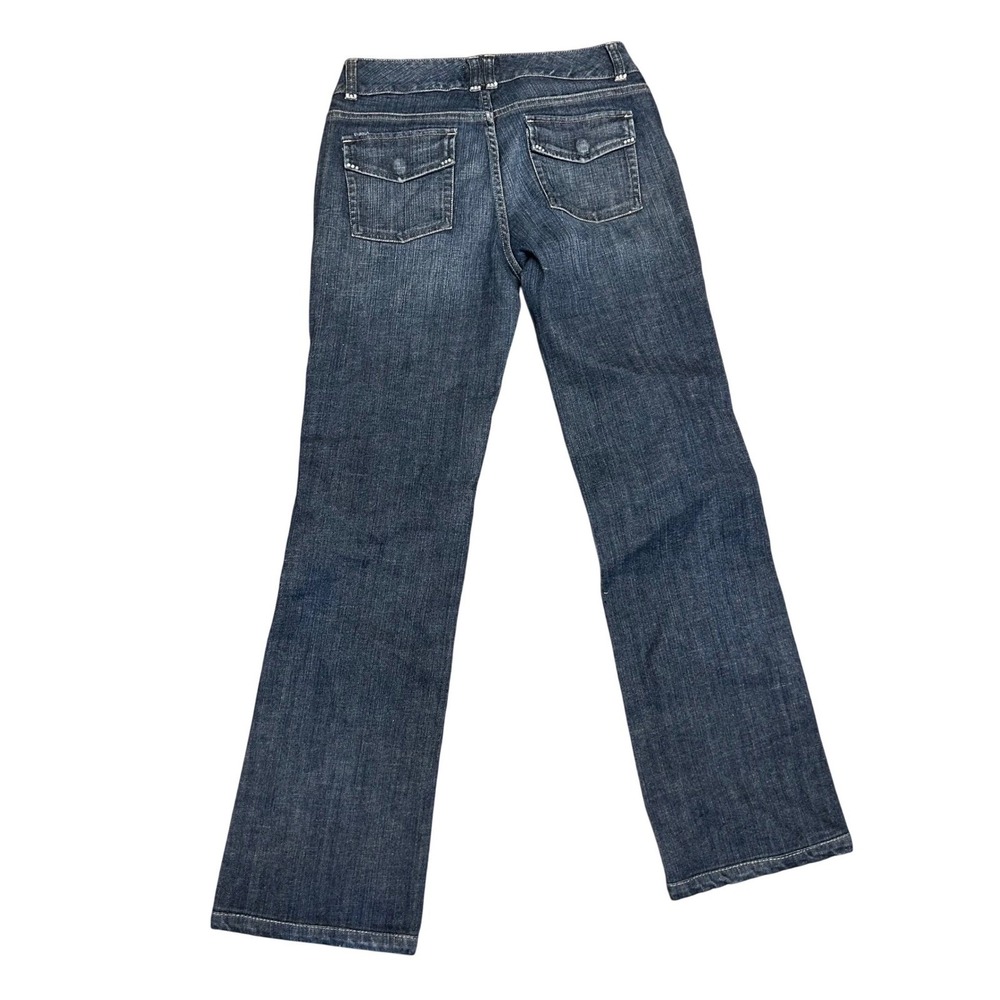 White House Black Market Blanc Bootcut Jeans Dark Wash Size 4 - Picture 3 of 6